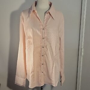 Elegant Pink Button-Up Blouse